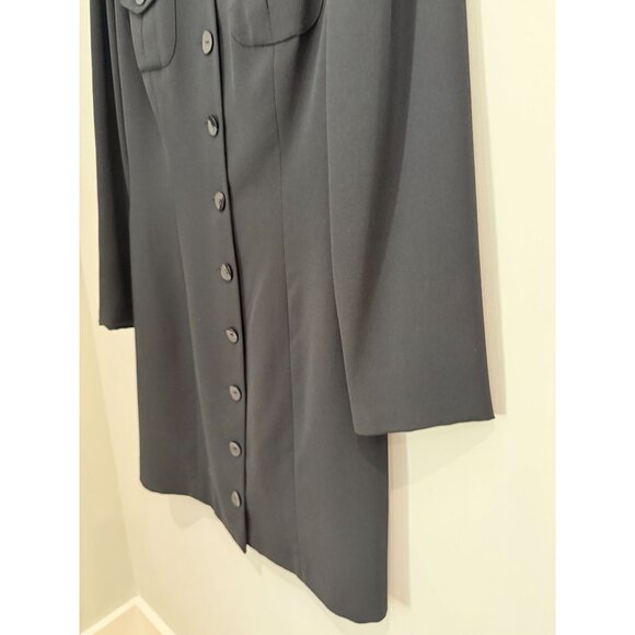 Vintage 90s Ann Taylor Loft Long Sleeve Black Dress, size 12 - Picture 12 of 15